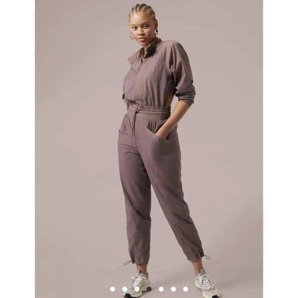 Athleta X Alicia Keys Women's Brown Cocoa Utility Jumpsuit Size 0 - Picture 1 of 9